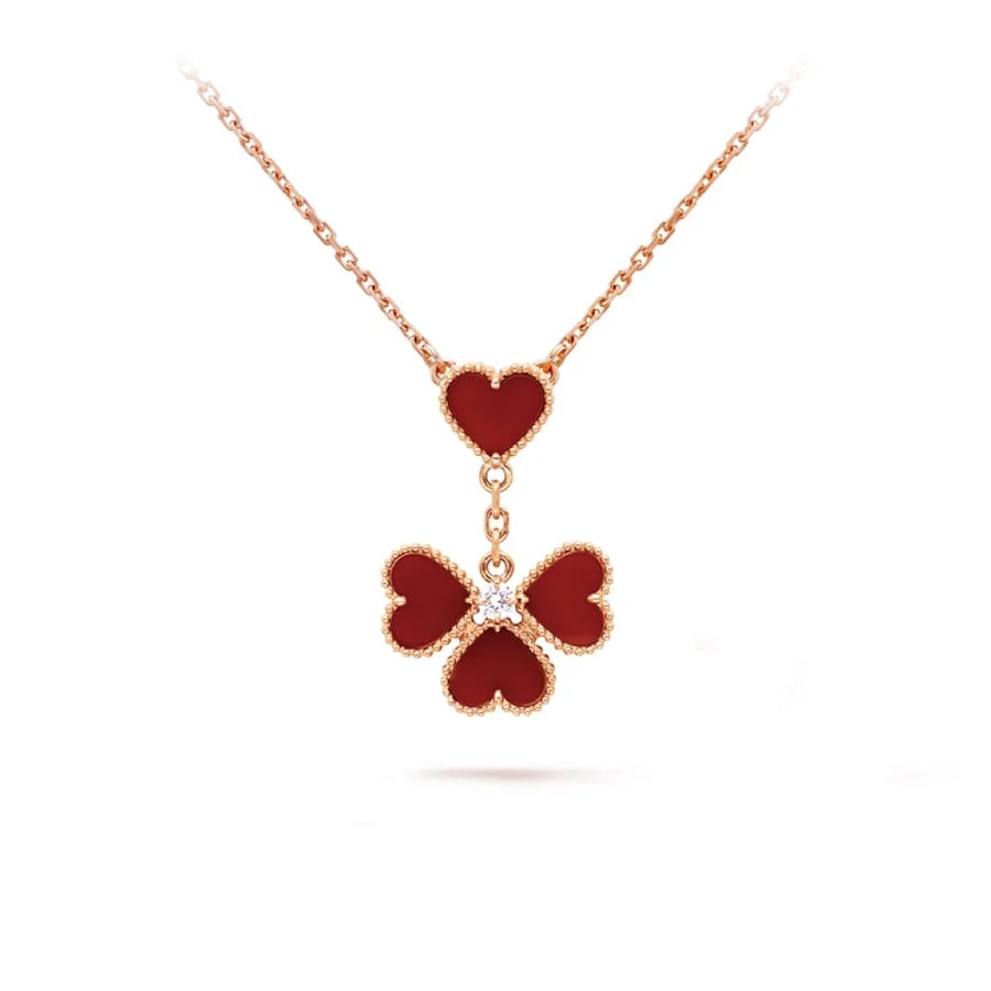Van Cleef & Arpels طقم Sweet Hearts مكون من قطعتين [أقراط + خاتم]