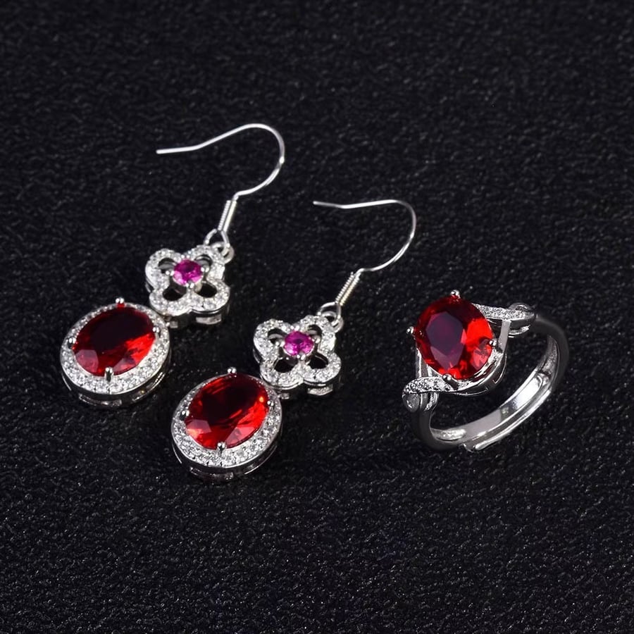 Zirconia Necklace and Earrings Set