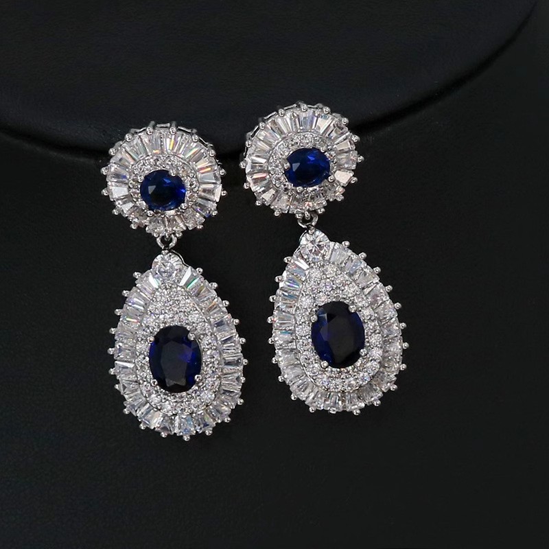Zirconia Necklace and Earrings Set