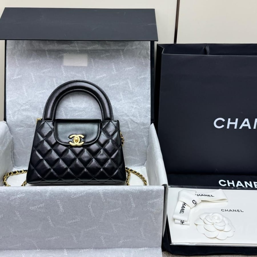Chanel 25c kelly black,size:13*19*7cm