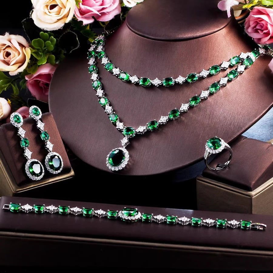 Necklace Earring and Bracelet Ring Set