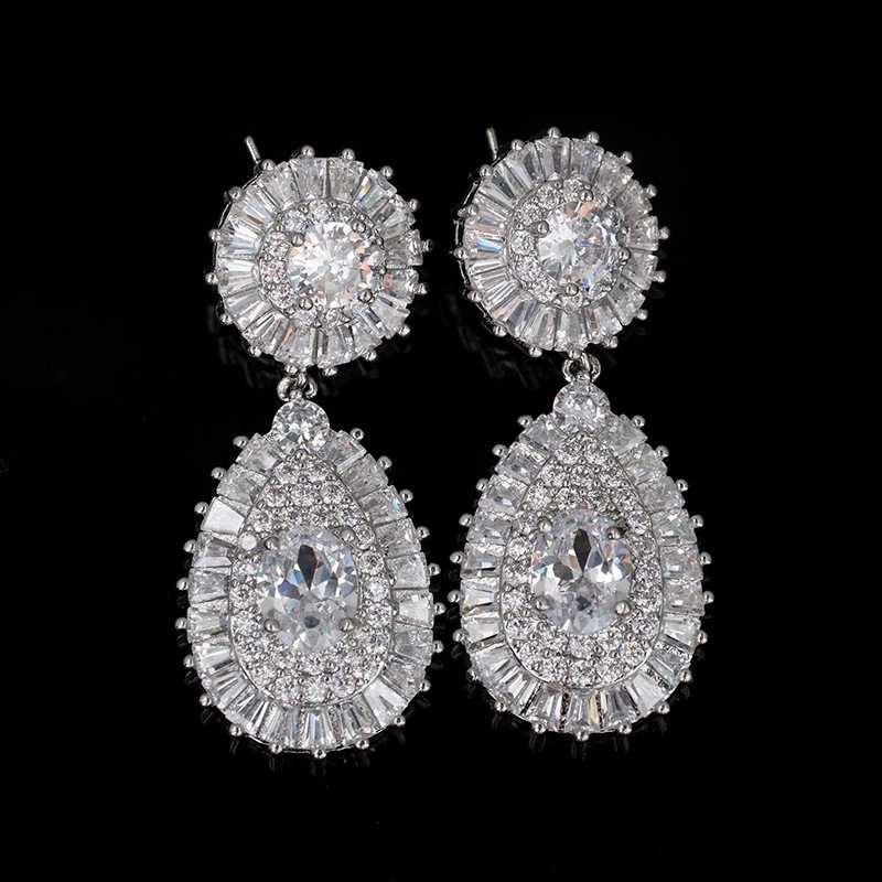 Zirconia Necklace and Earrings Set