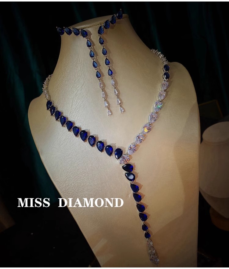 Zirconia Necklace and Earrings Set