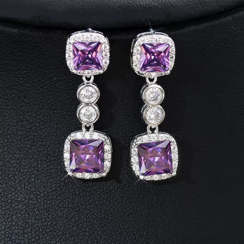 Zirconia Necklace and Earrings Set
