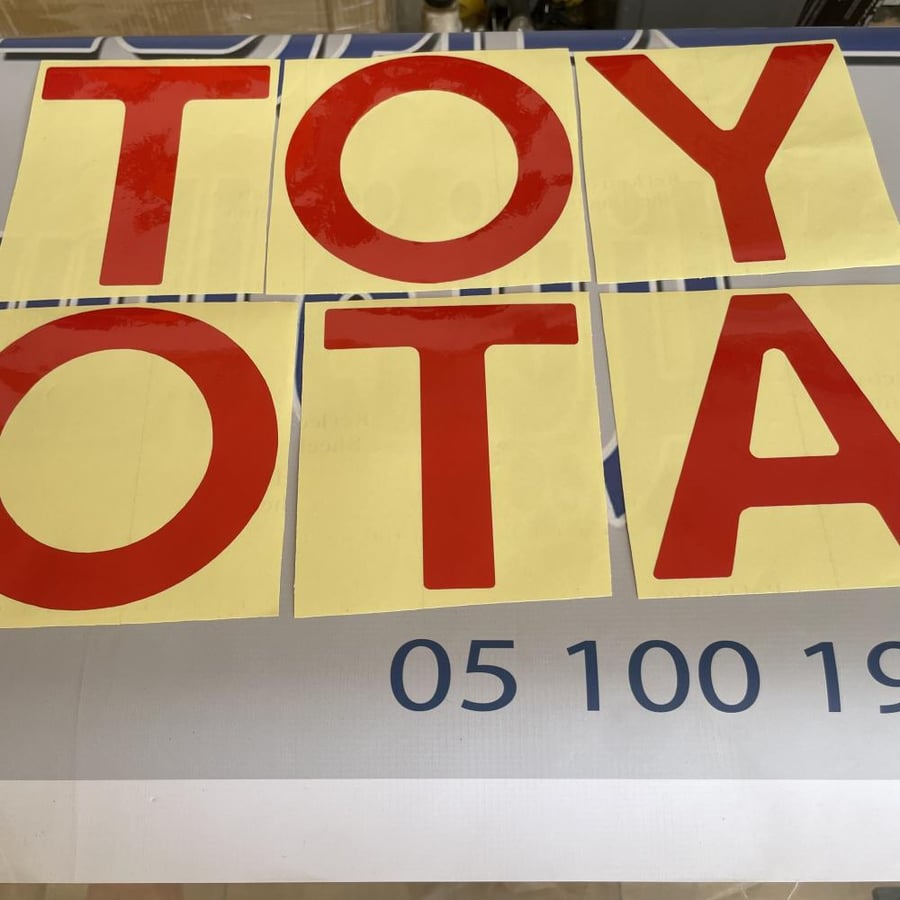 Writing Toyota reverse (national) 2005 and below Hilux