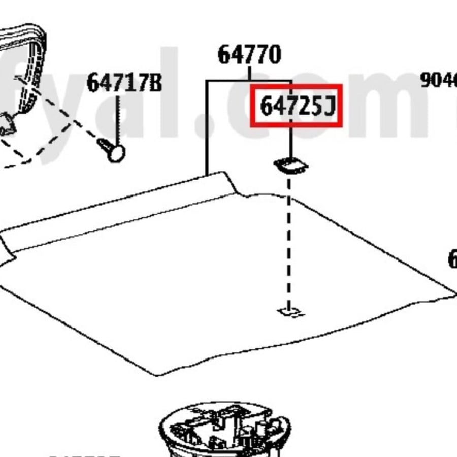 Hook to pull the rear brush for the Camry 18-24 (original)