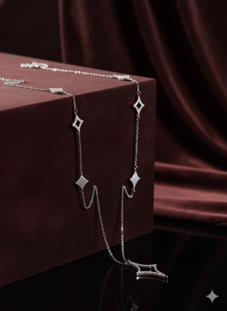 Silver zircon set