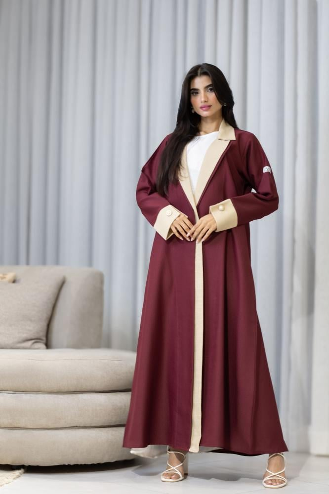 عباية طبقتين سادة