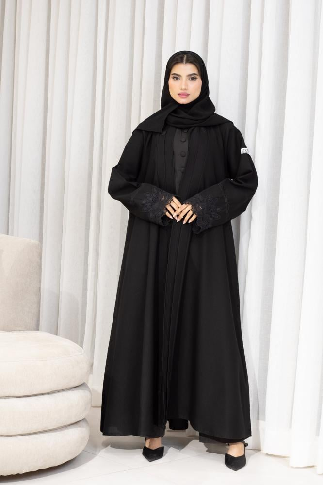 عباية كتان اسود