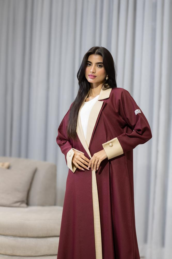 عباية طبقتين سادة