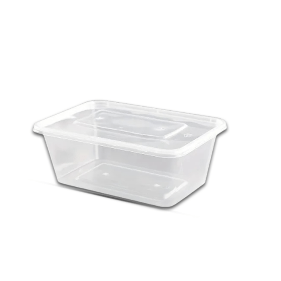 حافظة مستطيل شفاف  1000ml-6pcs