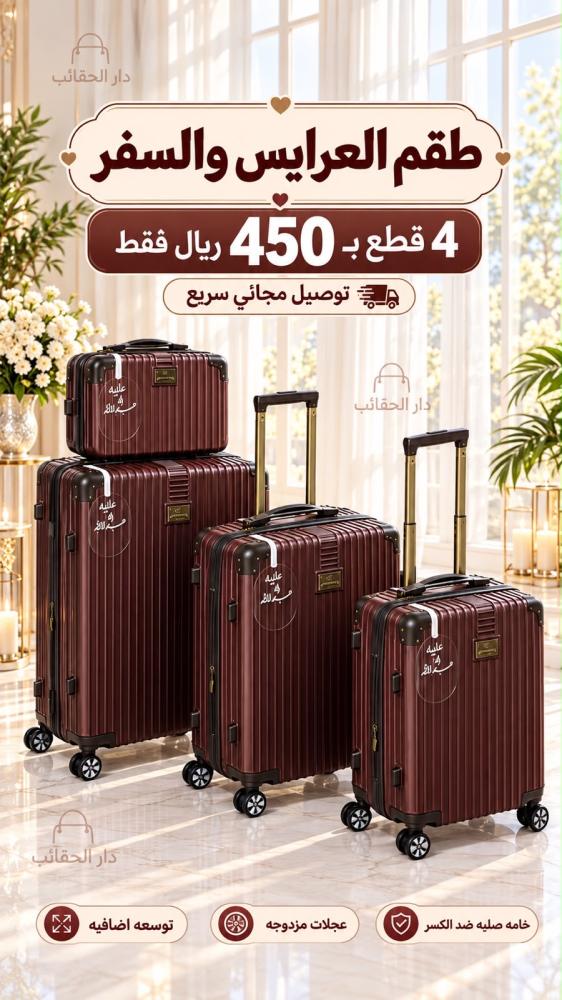 طقم شنط للعرايس والسفر قطع