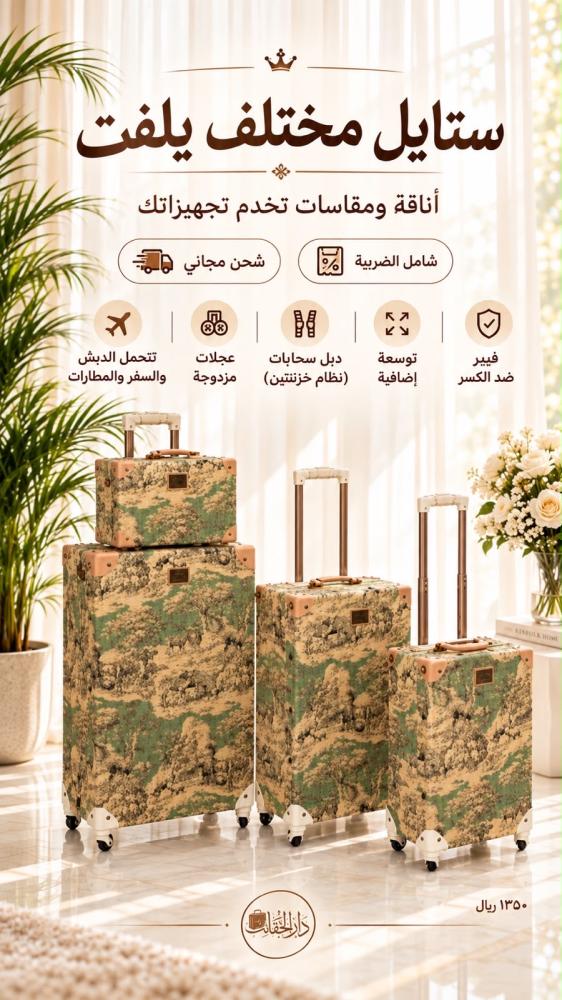 طقم سفر كلاسيك قطع جلد