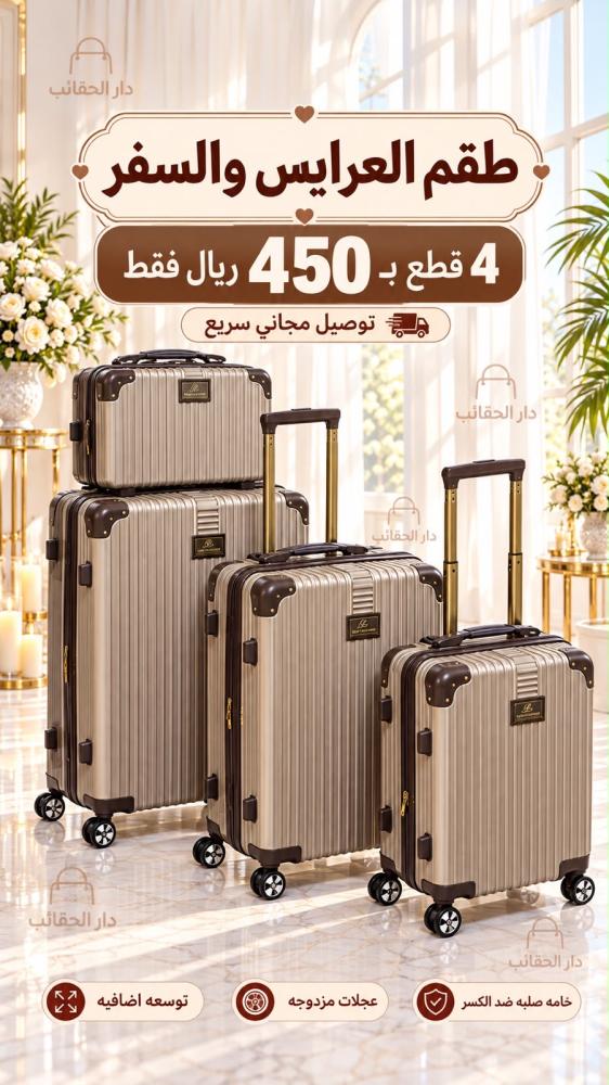 طقم شنط للعرايس والسفر قطع