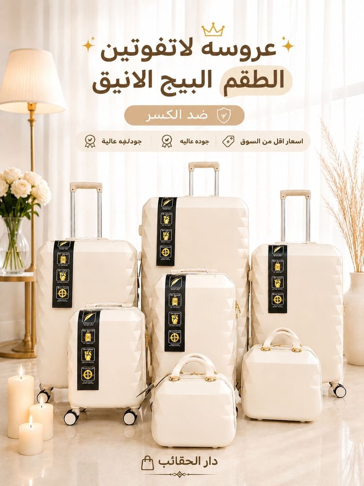 طقم انيق بيج 4 قطع