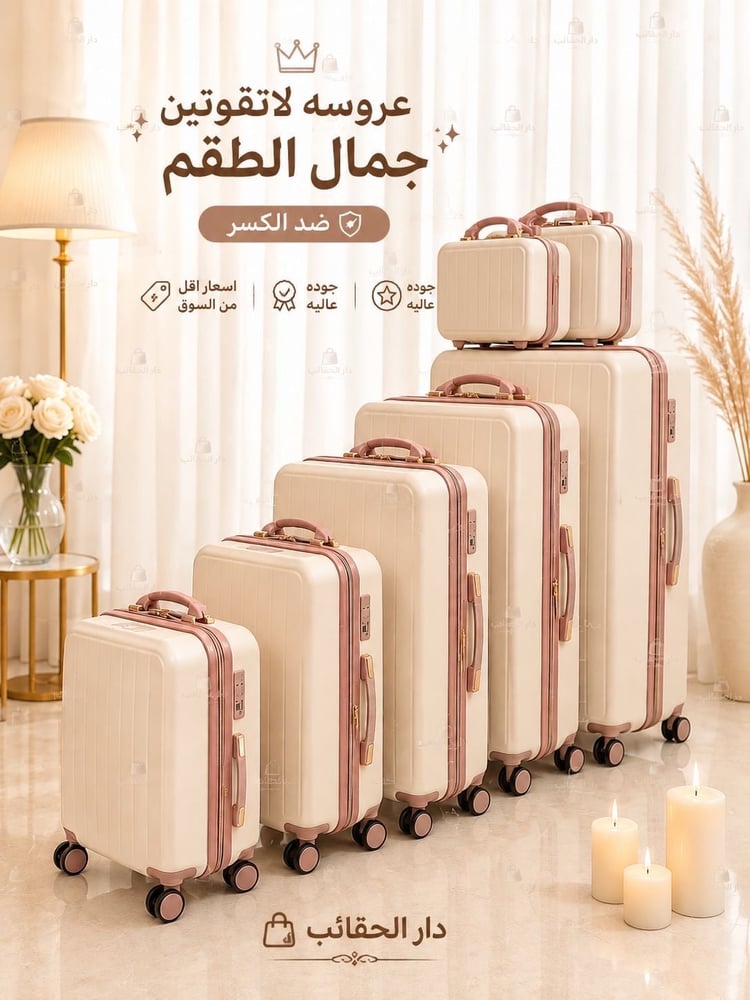 طقم دبش ملون فاخر 7 قطع