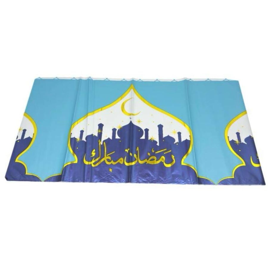 Ramadan table setting, sky blue color, size 1.37*1.83 meters