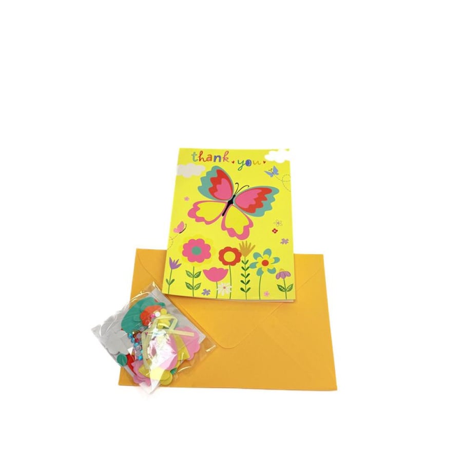 كرت و ظرف اهداء مع ملصقات فلين للأطفال مقاس 19*13.1 CM