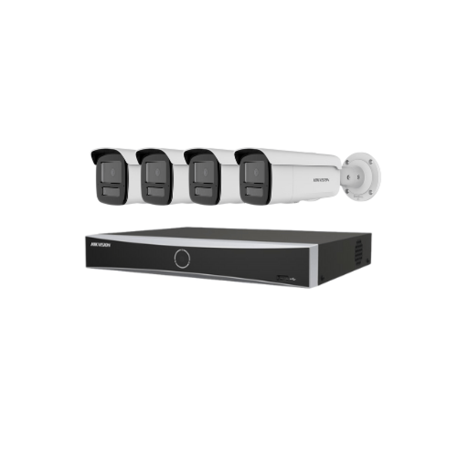 4 كاميرات Hikvision 8MP 4K – مدى 60م مع التركيب بالرياض