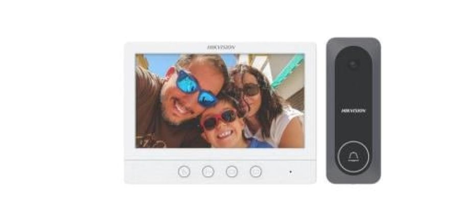 طقم انتركوم هيكفيجن (Hikvision) المرئي موديل بنظام السلكين العملي