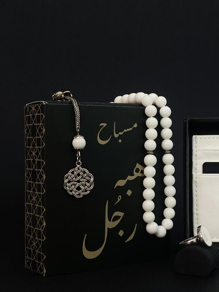 بكج الإهداء (خاتم فضه عيار 925 أبيض كلاسيك )
