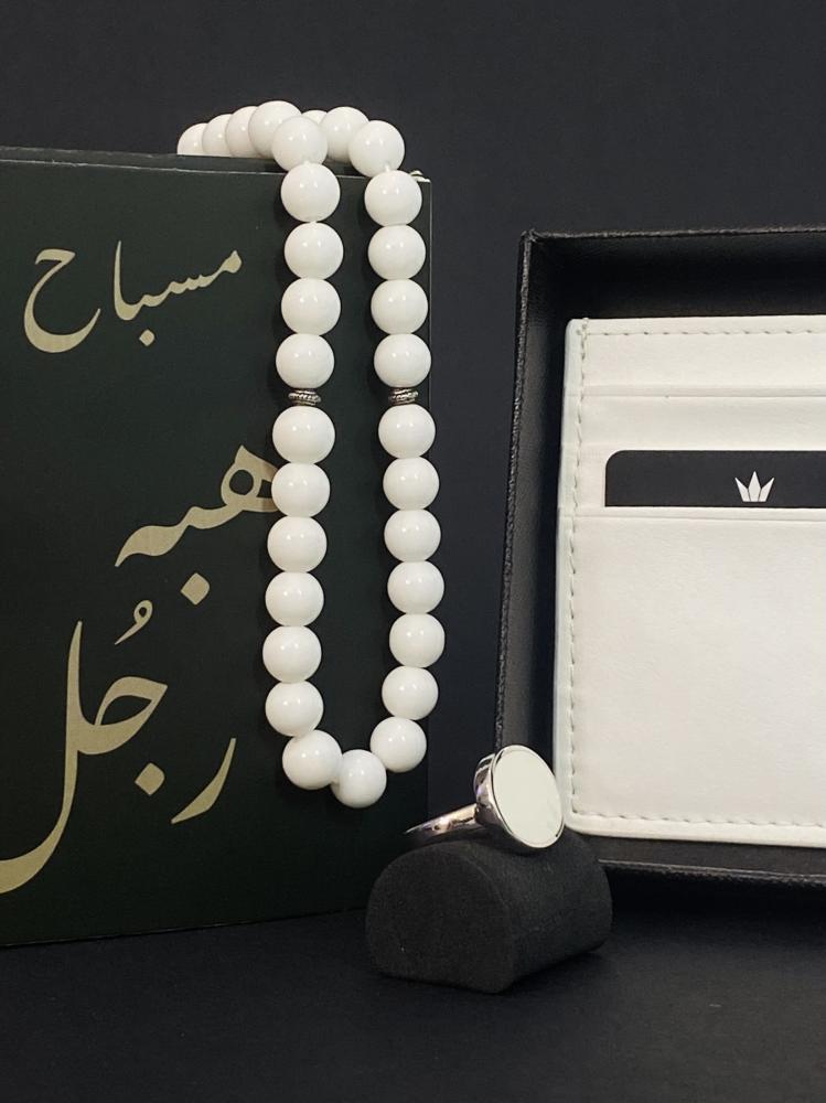 بكج الإهداء (خاتم فضه عيار 925 أبيض كلاسيك )