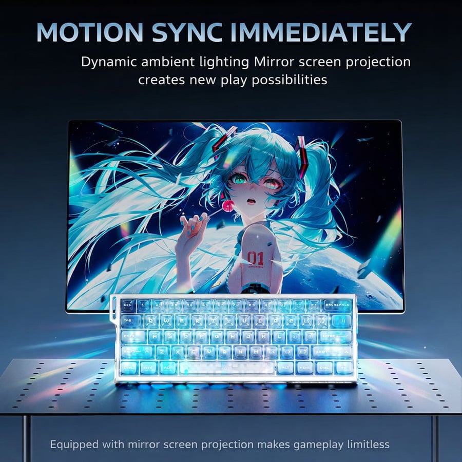 كيبورد ماد لايت 60 كواترو  ابيض - keyboard MAD LIGHT 60 quattro