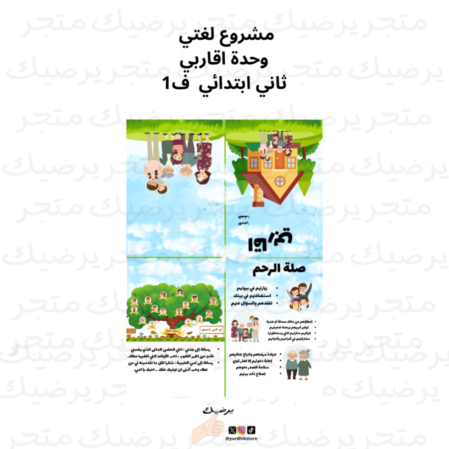 مشروع لغتي ثاني ابتدائي وحدة اقاربي
