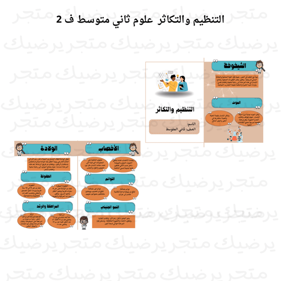‪التنظيم والتكاثر  علوم ثاني متوسط ف 2