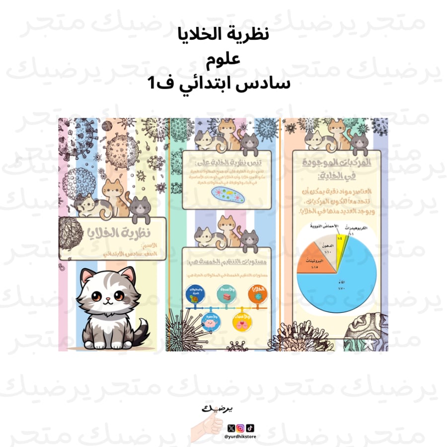 مطوية مطوية نظرية الخلايا علوم سادس ابتدائي ف1