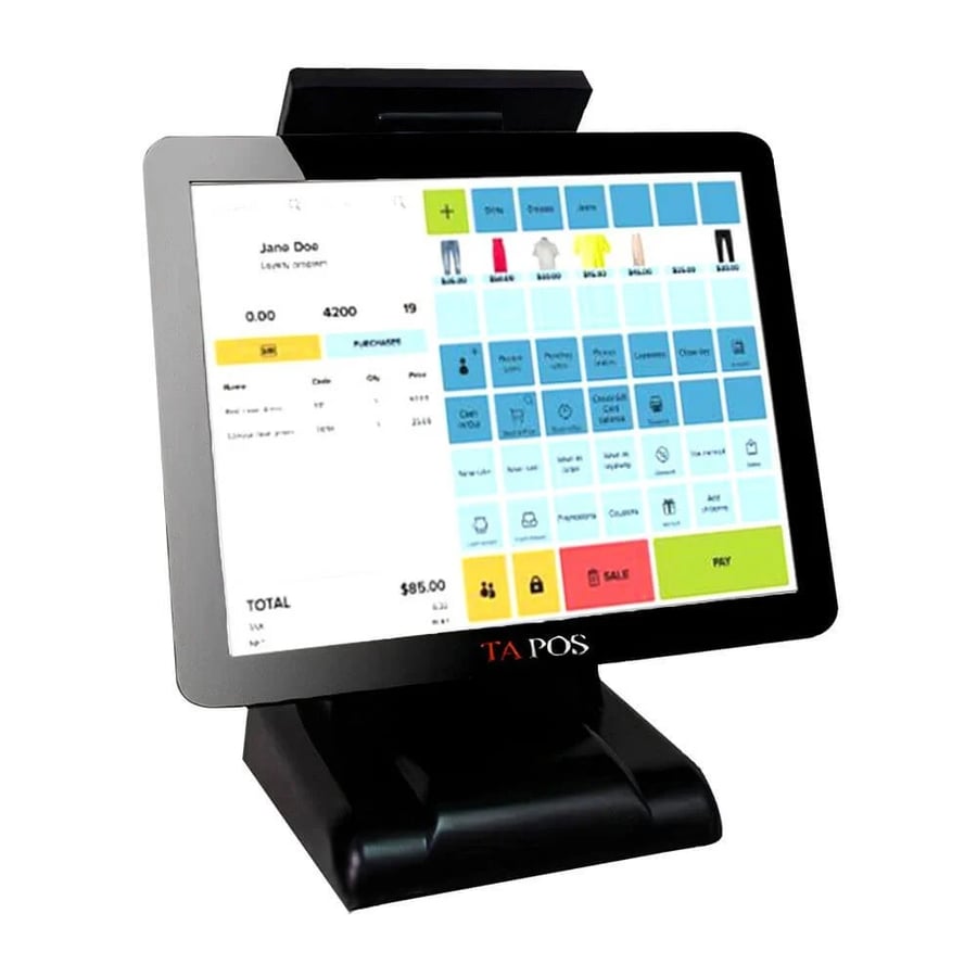 شاشه كاشير لمس بدون برنامج كور اي 3- وايفاي - شاشة عرض عميل TA POS