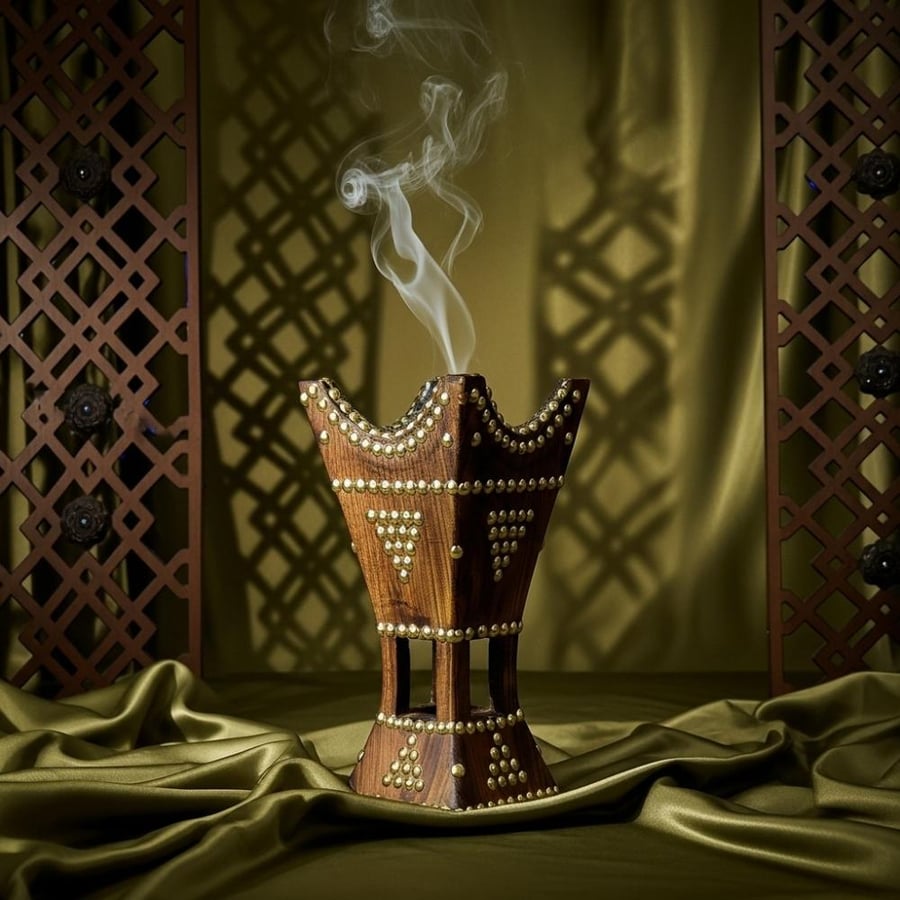 مبخرة مثلث حائل  خشب أثل طبيعي