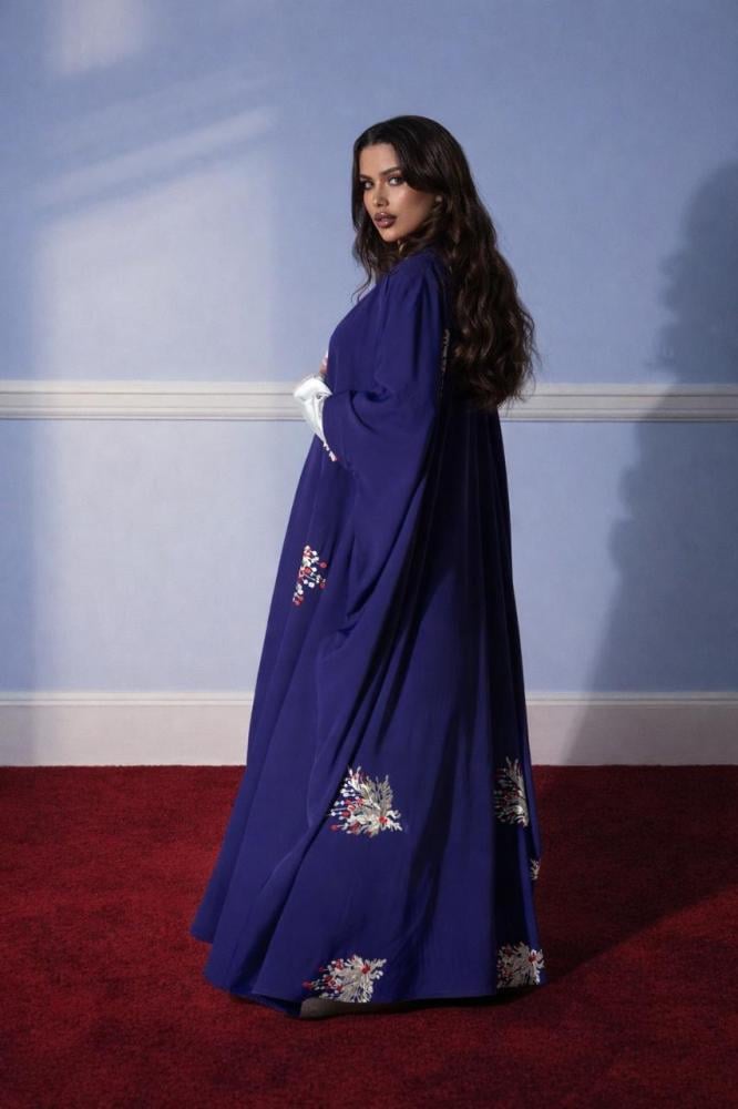 blue abaya