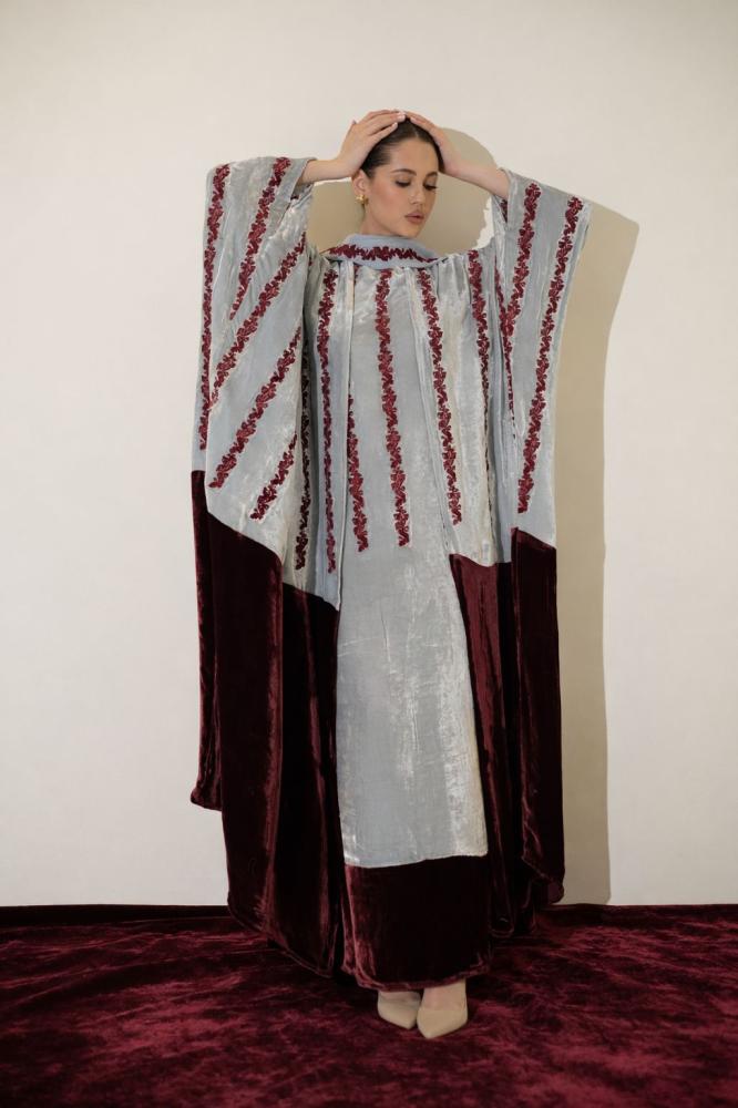 Burgundy Veil Set