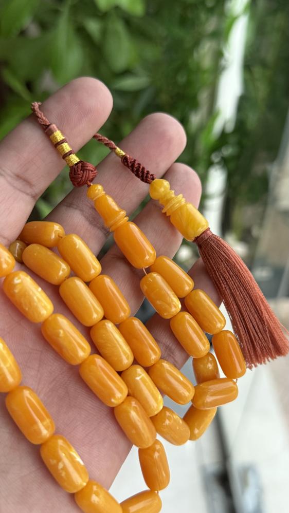 A prayer bead similar to amber