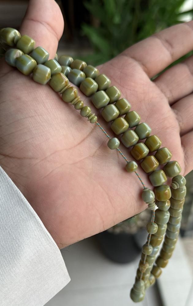 A new turquoise Fatoran prayer bead.