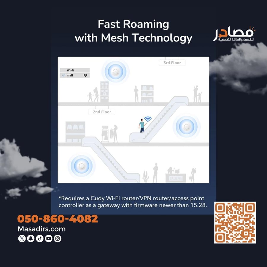 موزع دي لينك سقف سلكي موديل ax3000