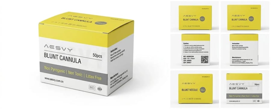 Blunt Cannula Needles, Size 30G x 38mm, 50Pcs/box