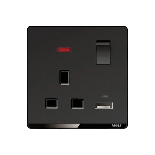 Triple fuse with LED and USB + TYPE C black model W4