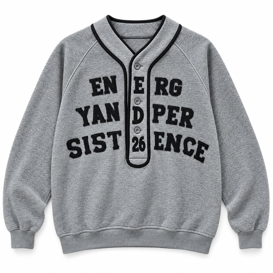 VARSITY SHAWL-COLLAR SWEATSHIRT - 13410