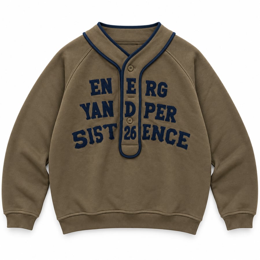 VARSITY SHAWL-COLLAR SWEATSHIRT - 13410
