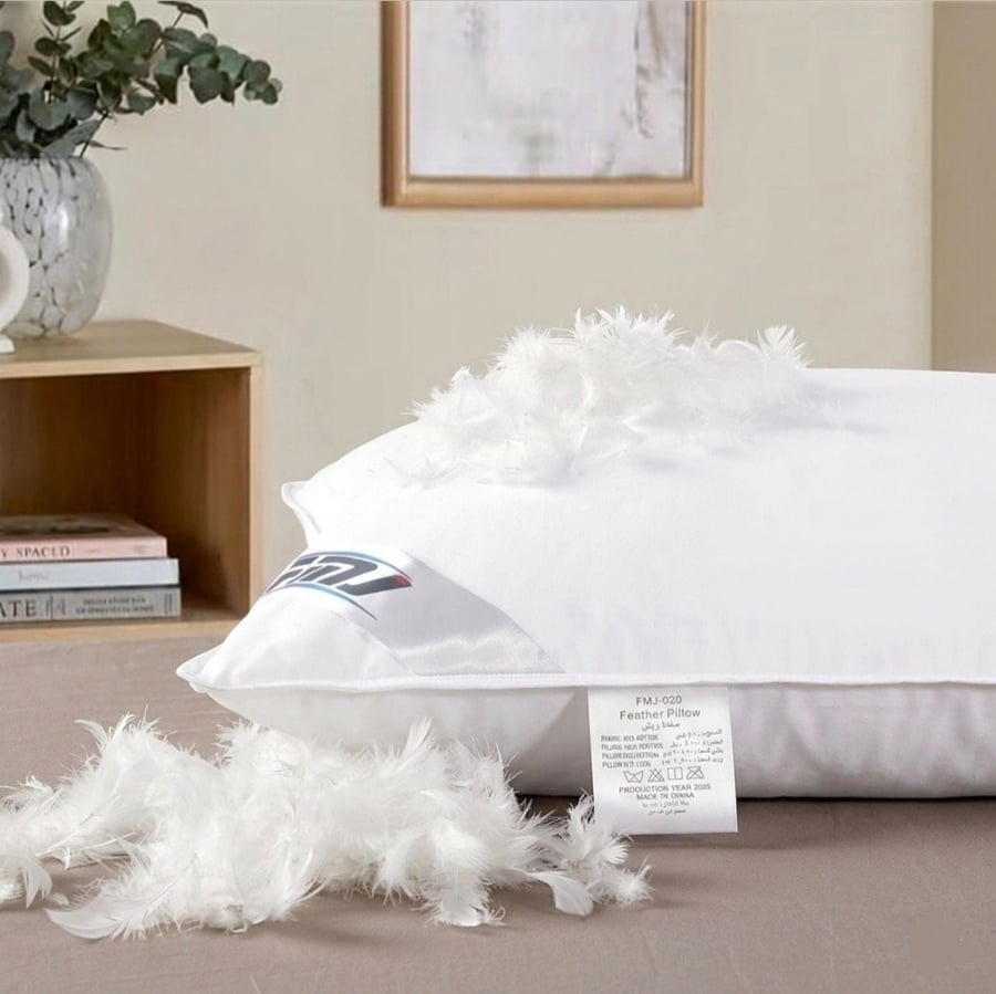 Natural feather pillow