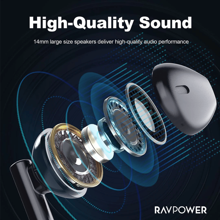 Rav Power Type C Earphone - Black