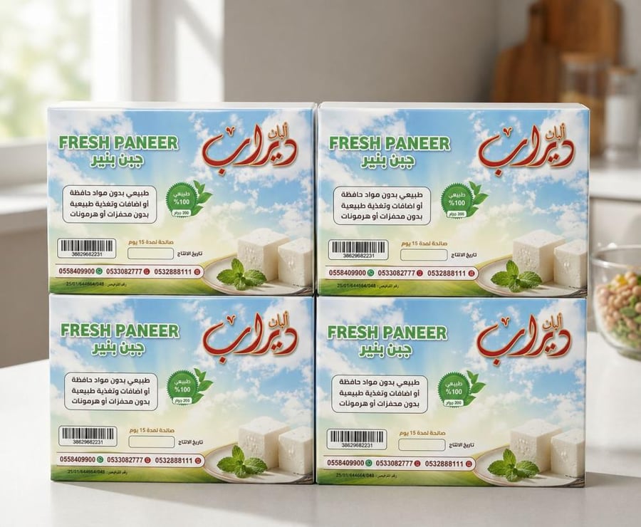 4 جبن بنير 200 جرام (4Fresh paneer 200 grams )