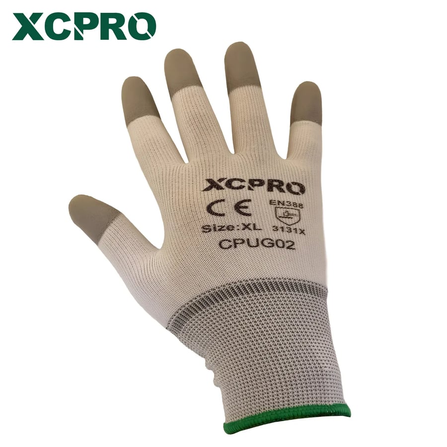 قفازات عمال ابيض PU Coated Gloves XCPRO