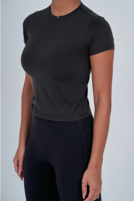 Microfiber Fitted Half Sleeve Top