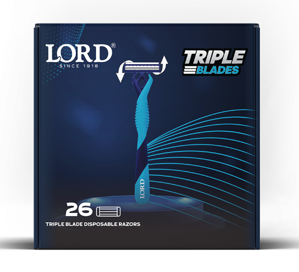 LORD Trippel Blades Disposable Razor ,26 (Premium Pack)