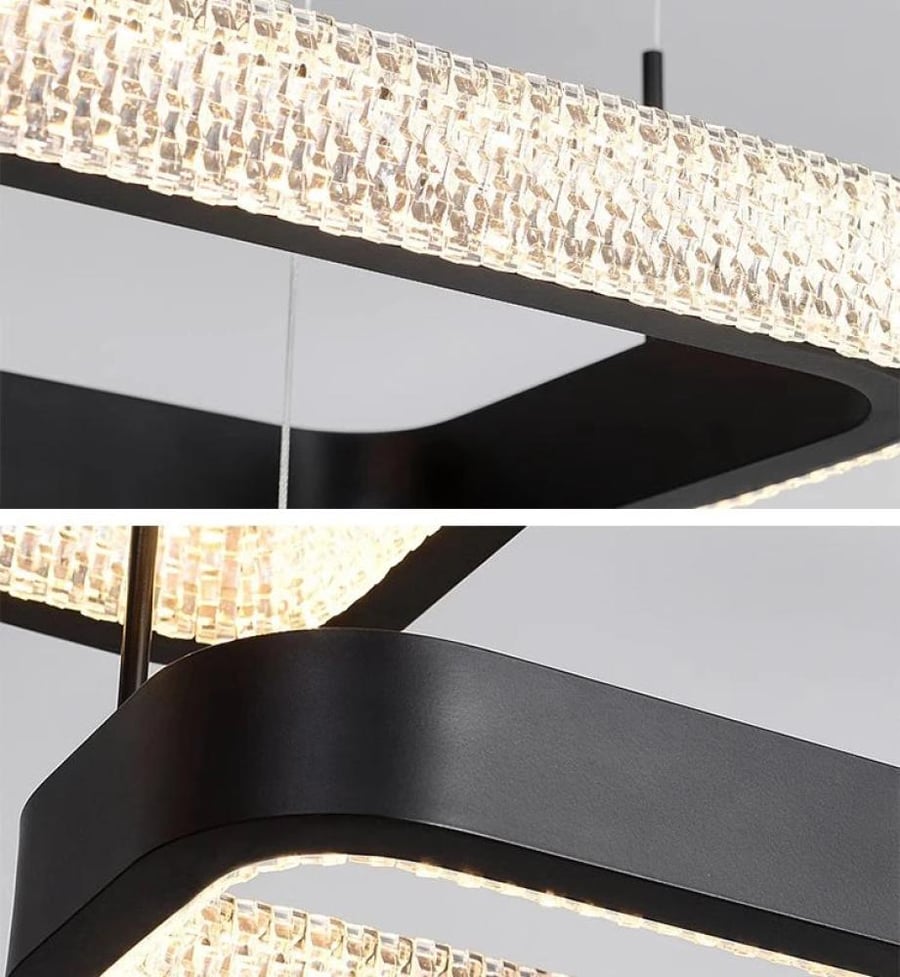 ثريا مودرن مربع اسود 35*35*25