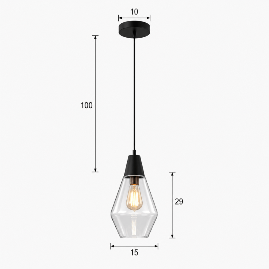 علاقي مودرن قزاز P 1028/1BK + SM