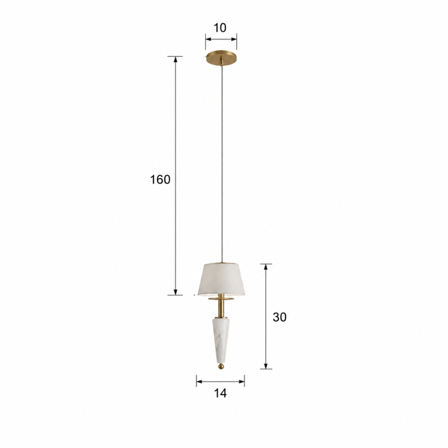 علاقي LED مفرد ذهبي